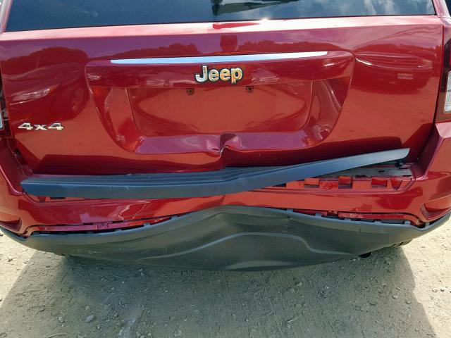 1C4NJDBB2ED891997 - 2014 JEEP COMPASS SP წითელი ფოტო 9