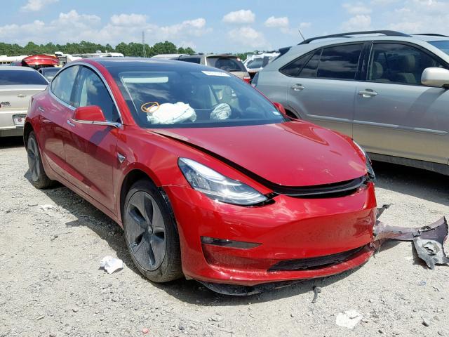 5YJ3E1EA5JF048098 - 2018 TESLA MODEL 3 RED photo 1