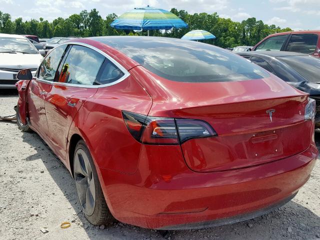 5YJ3E1EA5JF048098 - 2018 TESLA MODEL 3 RED photo 3