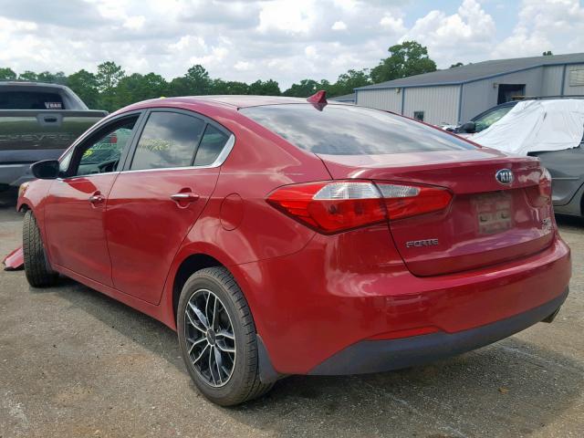 KNAFX4A8XE5112975 - 2014 KIA FORTE EX RED photo 3