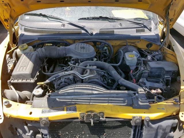 1B7GL22Y2XS257762 - 1999 DODGE DAKOTA YELLOW photo 7