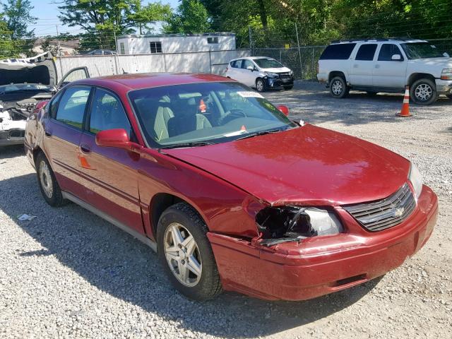 2G1WF52E459271695 - 2005 CHEVROLET IMPALA RED photo 1