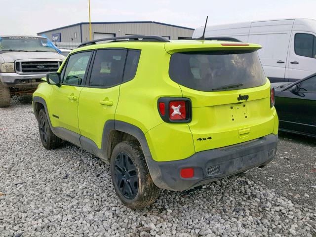 ZACCJBAB5JPH27037 - 2018 JEEP RENEGADE S მწვანე ფოტო 3