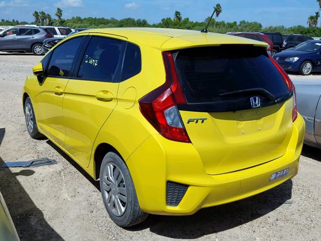 JHMGK5H56GX025877 - 2016 HONDA FIT LX YELLOW photo 3