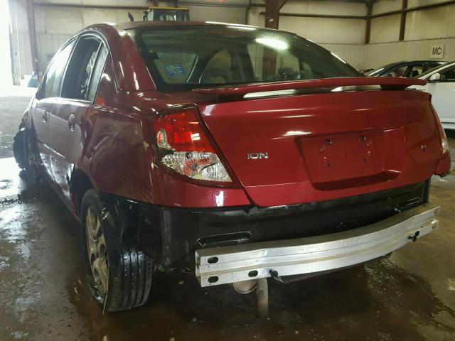 1G8AZ52F45Z168245 - 2005 SATURN ION LEVEL 勃艮第红 照片 3