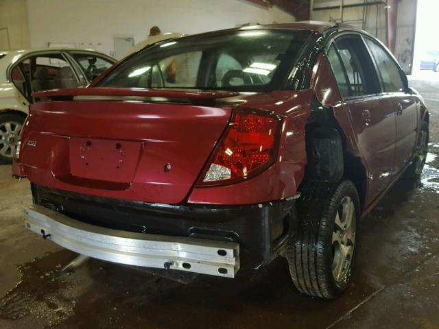 1G8AZ52F45Z168245 - 2005 SATURN ION LEVEL 勃艮第红 照片 4