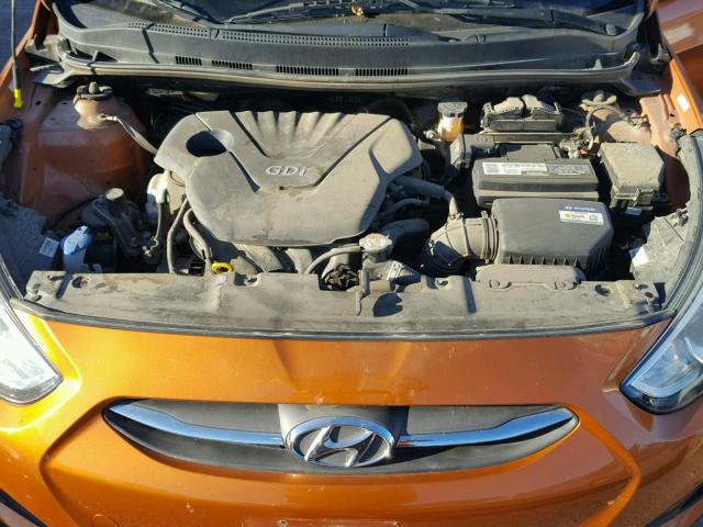 KMHCT5AE1FU232115 - 2015 HYUNDAI ACCENT GS ORANGE photo 7