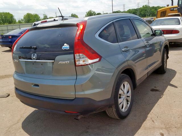 JHLRM4H76CC022515 - 2012 HONDA CR-V EXL BLUE photo 4