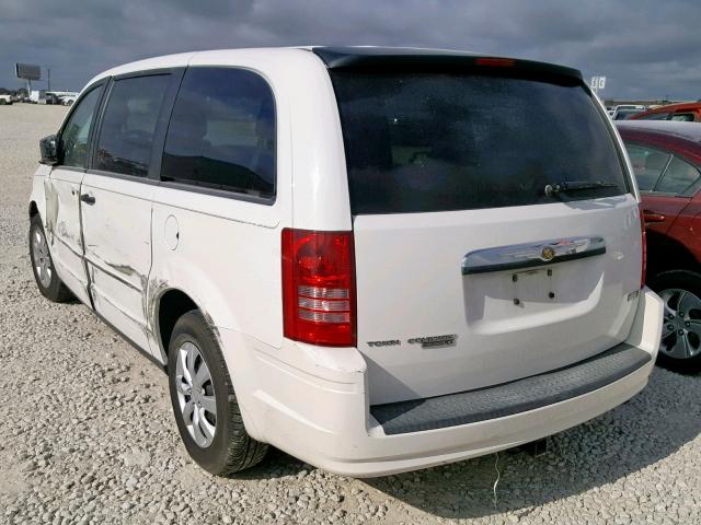 2A8HR44H98R142437 - 2008 CHRYSLER TOWN & COU WHITE photo 3