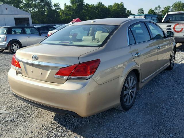 4T1BK3DB5BU399527 - 2011 TOYOTA AVALON BAS BROWN photo 4