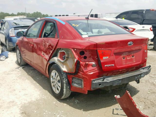 KNAFU4A20D5733161 - 2013 KIA FORTE EX RED photo 3