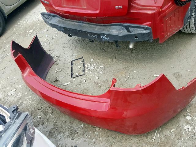 KNAFU4A20D5733161 - 2013 KIA FORTE EX RED photo 9