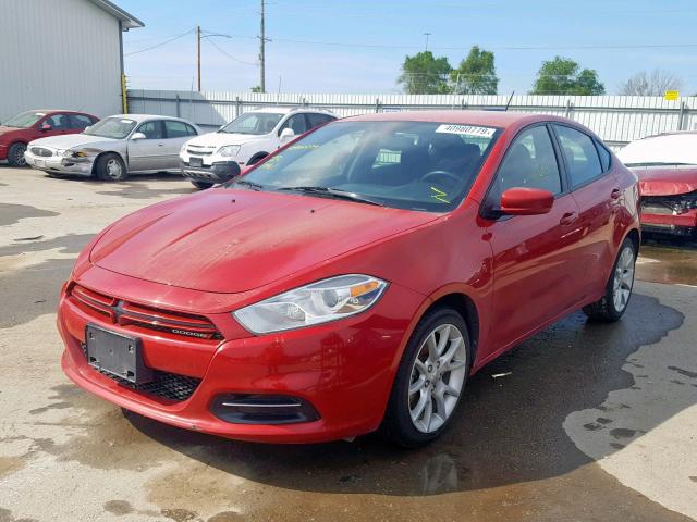 1C3CDFBA9DD178938 - 2013 DODGE DART SXT RED photo 2