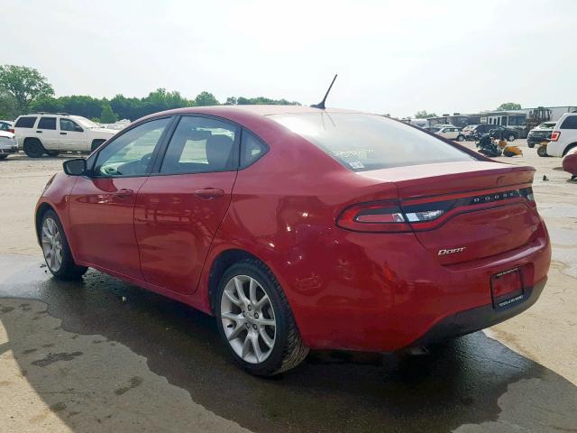 1C3CDFBA9DD178938 - 2013 DODGE DART SXT RED photo 3