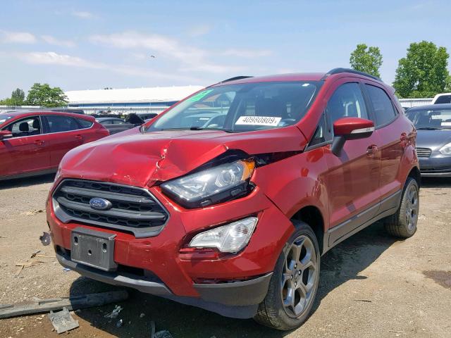 MAJ6P1CL4JC217994 - 2018 FORD ECOSPORT S RED photo 2