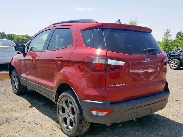 MAJ6P1CL4JC217994 - 2018 FORD ECOSPORT S RED photo 3