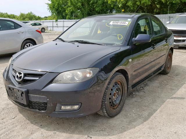 JM1BK323871754375 - 2007 MAZDA 3 S BLACK photo 2