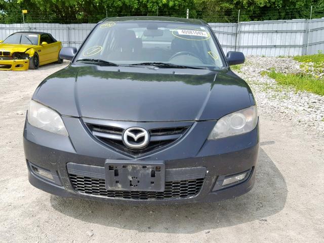 JM1BK323871754375 - 2007 MAZDA 3 S BLACK photo 9