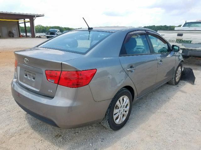 KNAFU4A25C5580114 - 2012 KIA FORTE EX GRAY photo 4