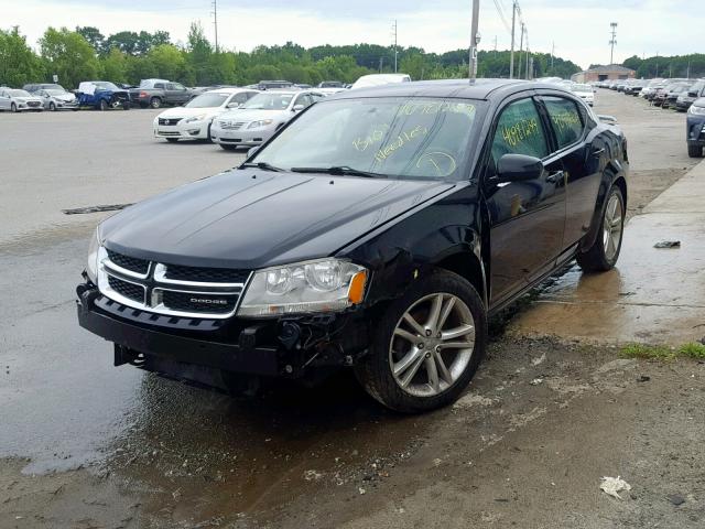 1C3CDZCB3CN186115 - 2012 DODGE AVENGER SX BLACK photo 2