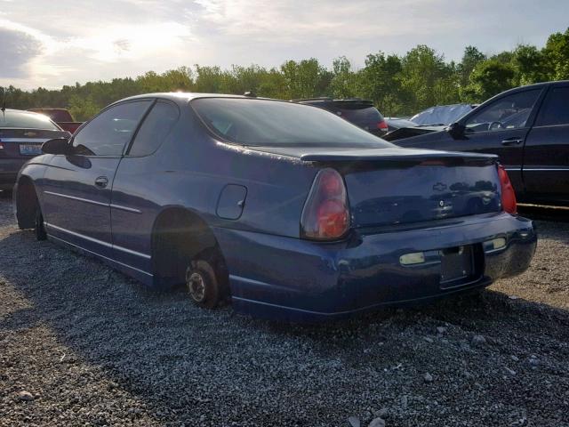 2G1WX12K339323519 - 2003 CHEVROLET MONTE CARL BLUE photo 3