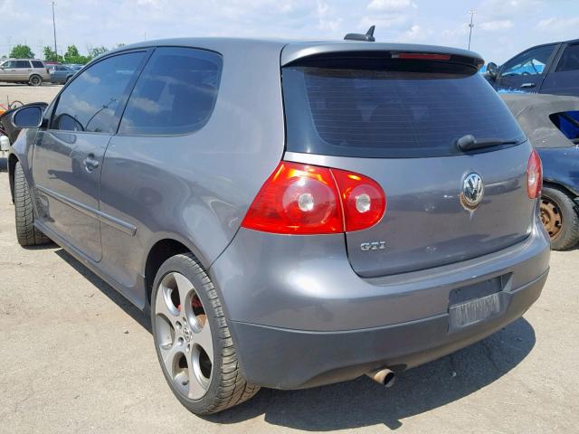 WVWEV71K56W081843 - 2006 VOLKSWAGEN NEW GTI GRAY photo 3