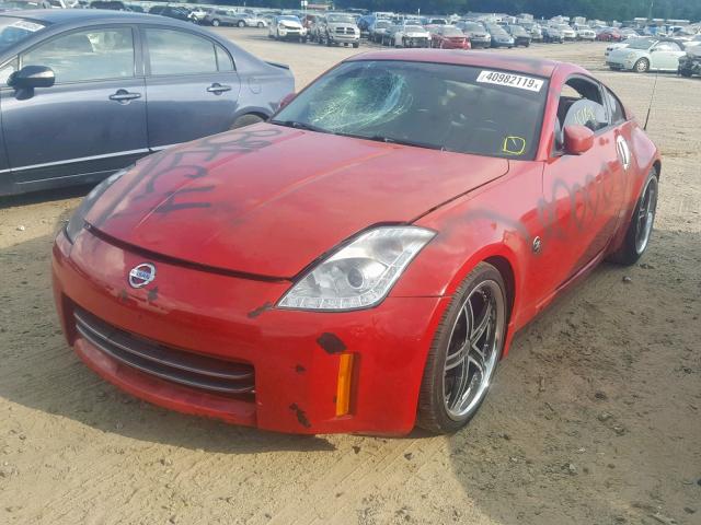 JN1AZ34E96M352810 - 2006 NISSAN 350Z COUPE RED photo 2