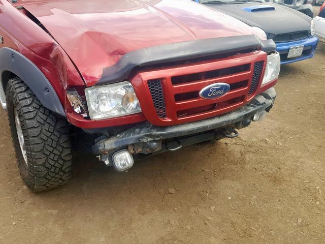 1FTZR15E47PA31955 - 2007 FORD RANGER SUP RED photo 9