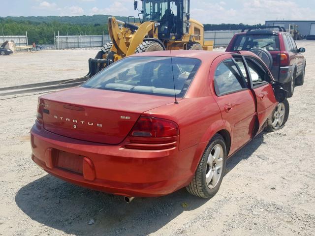 1B3EL46R52N107238 - 2002 DODGE STRATUS SE RED photo 4