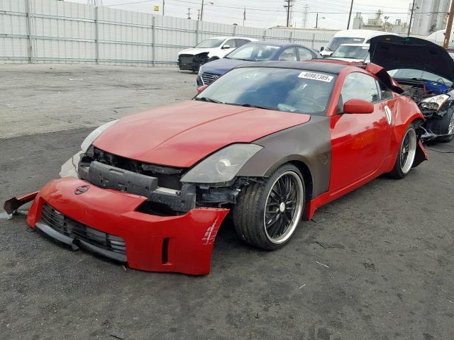 JN1AZ34D05M608600 - 2005 NISSAN 350Z COUPE RED photo 2