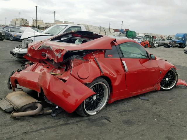 JN1AZ34D05M608600 - 2005 NISSAN 350Z COUPE RED photo 4