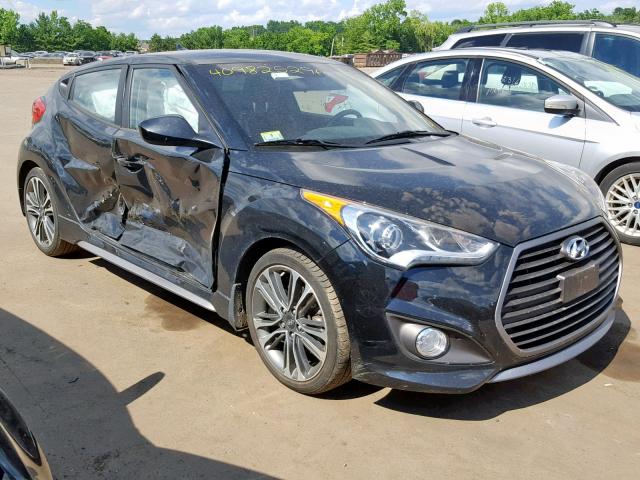 KMHTC6AEXHU316846 - 2017 HYUNDAI VELOSTER T BLACK photo 1