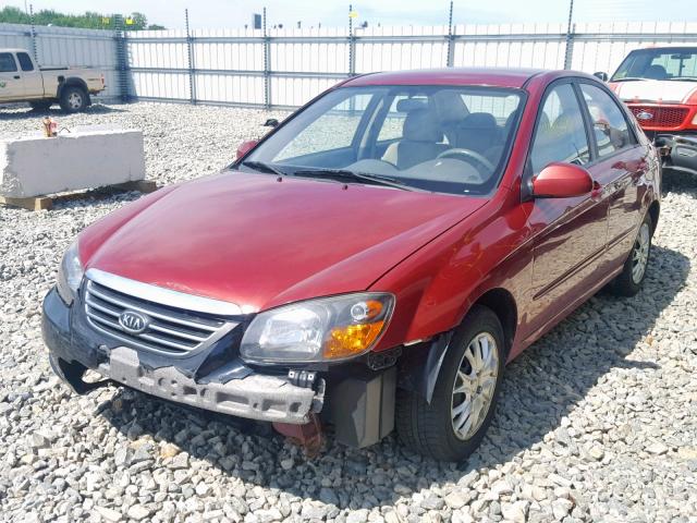 KNAFE221395631190 - 2009 KIA SPECTRA EX RED photo 2