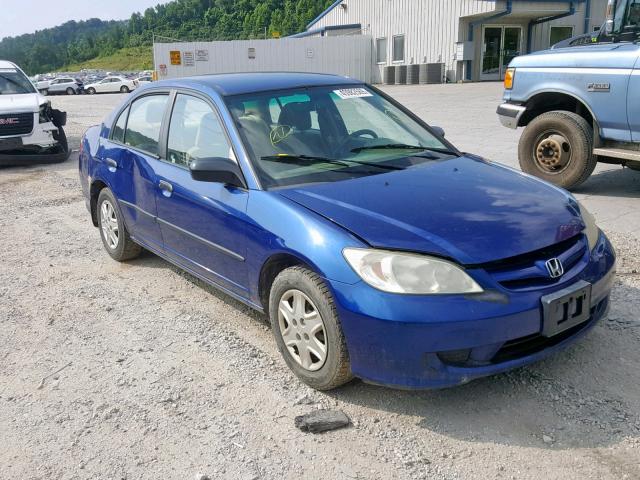 1HGES163X5L005995 - 2005 HONDA CIVIC DX V BLUE photo 1