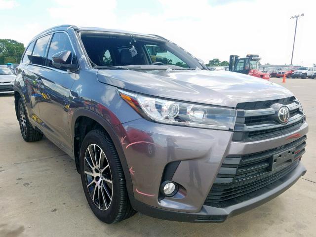 5TDKZRFH9JS535276 - 2018 TOYOTA HIGHLANDER GRAY photo 1