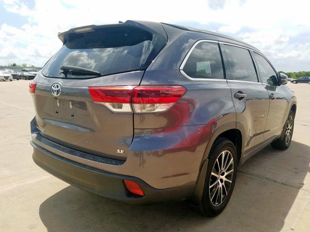 5TDKZRFH9JS535276 - 2018 TOYOTA HIGHLANDER GRAY photo 4