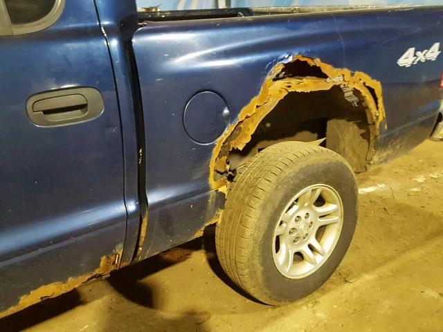 1D7HG48X73S378760 - 2003 DODGE DAKOTA QUA BLUE photo 9