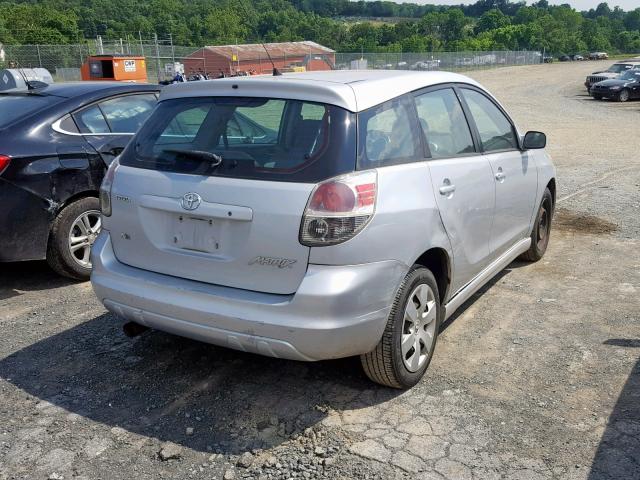 2T1KR32E15C489336 - 2005 TOYOTA MATRIX SILVER photo 4