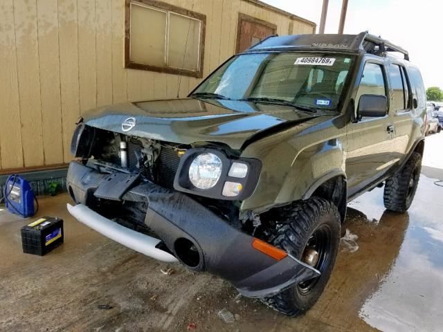 5N1DD28TX4C639163 - 2004 NISSAN XTERRA XE GREEN photo 2