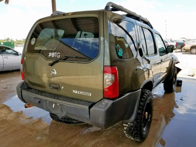 5N1DD28TX4C639163 - 2004 NISSAN XTERRA XE GREEN photo 4