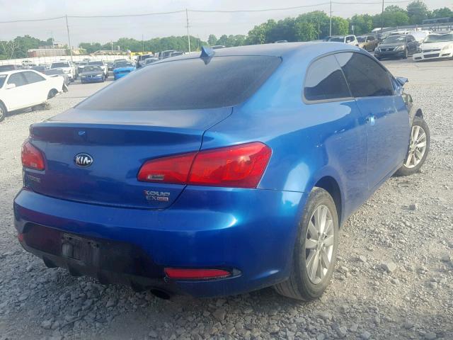 KNAFX6A87E5158517 - 2014 KIA FORTE EX BLUE photo 4