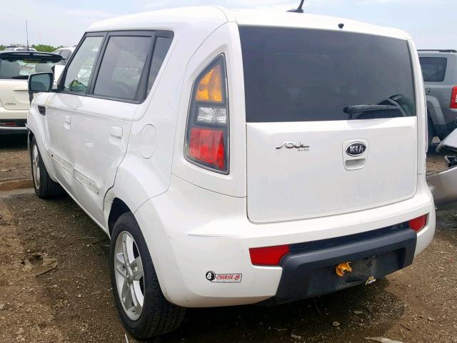 KNDJT2A24A7162522 - 2010 KIA SOUL + WHITE photo 3