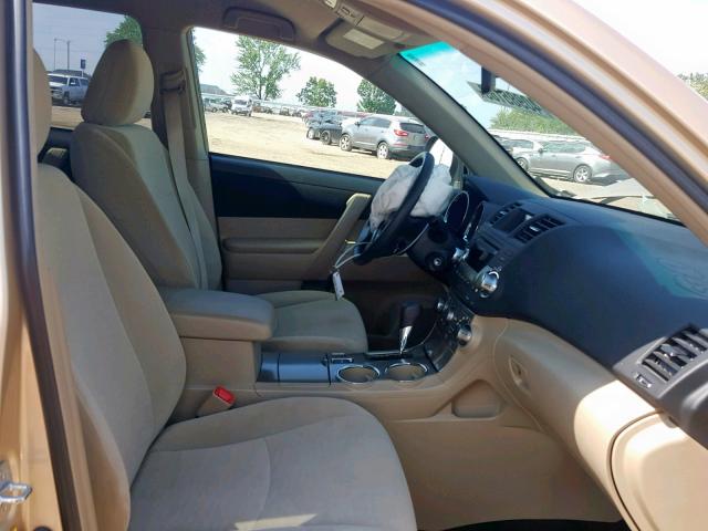 5TDZA3EH5BS010656 - 2011 TOYOTA HIGHLANDER TAN photo 5