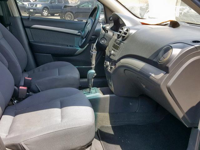 KL1TD56668B147411 - 2008 CHEVROLET AVEO BASE შავი ფოტო 5