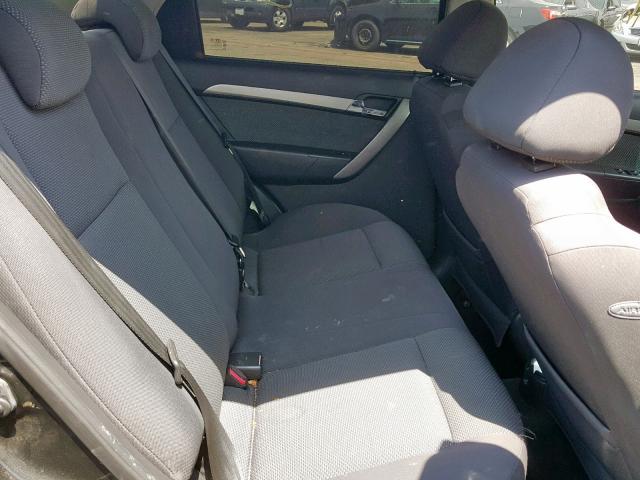 KL1TD56668B147411 - 2008 CHEVROLET AVEO BASE შავი ფოტო 6