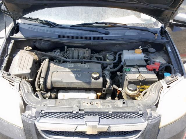 KL1TD56668B147411 - 2008 CHEVROLET AVEO BASE შავი ფოტო 7