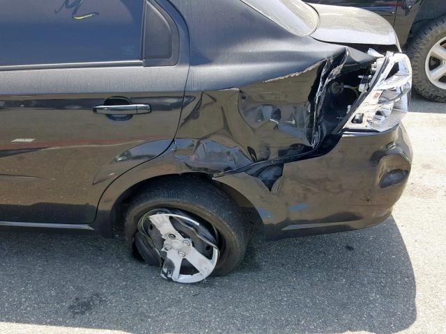 KL1TD56668B147411 - 2008 CHEVROLET AVEO BASE შავი ფოტო 9