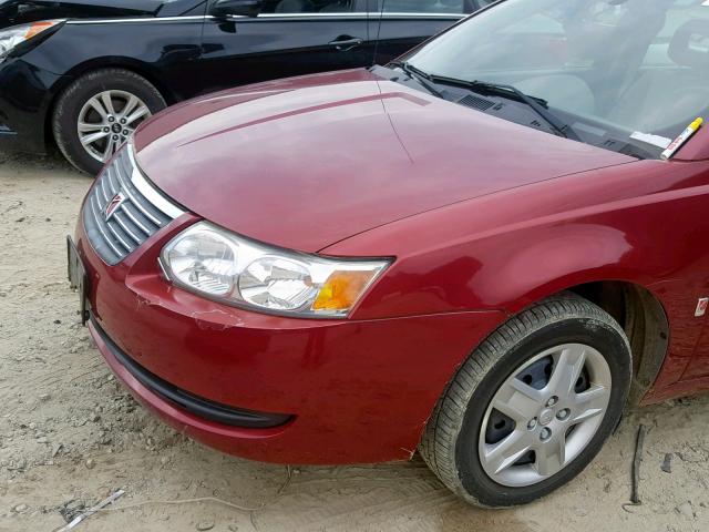 1G8AJ55F17Z172713 - 2007 SATURN ION LEVEL MAROON photo 9