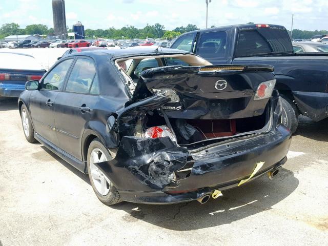 1YVFP80C345N88350 - 2004 MAZDA 6 I BLACK photo 3