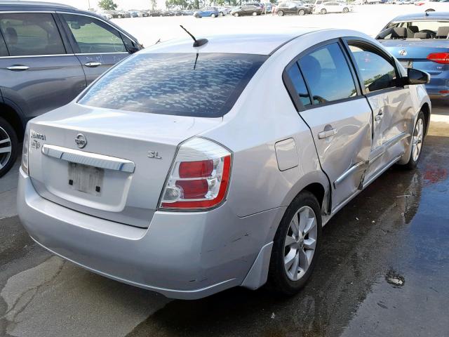 3N1AB6AP7AL673971 - 2010 NISSAN SENTRA 2.0 SILVER photo 4